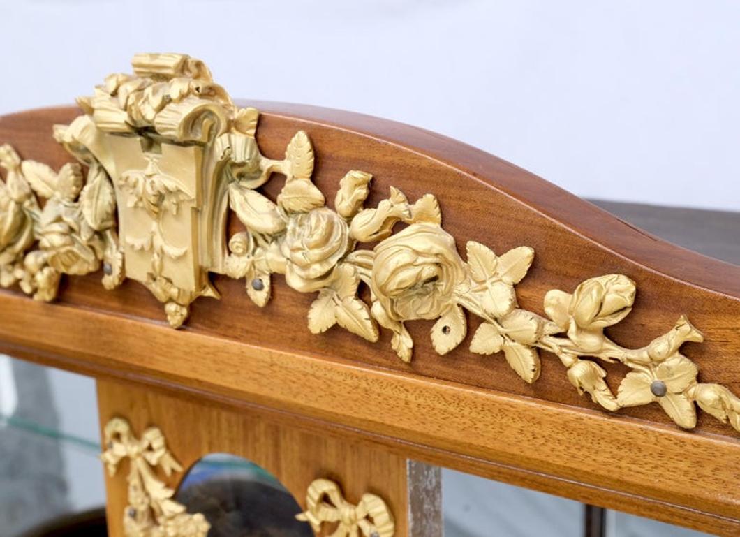 Louis XVI Style Commode Bronze Ormolu-Mounted Vitrine Buffet Sideboard Inlay