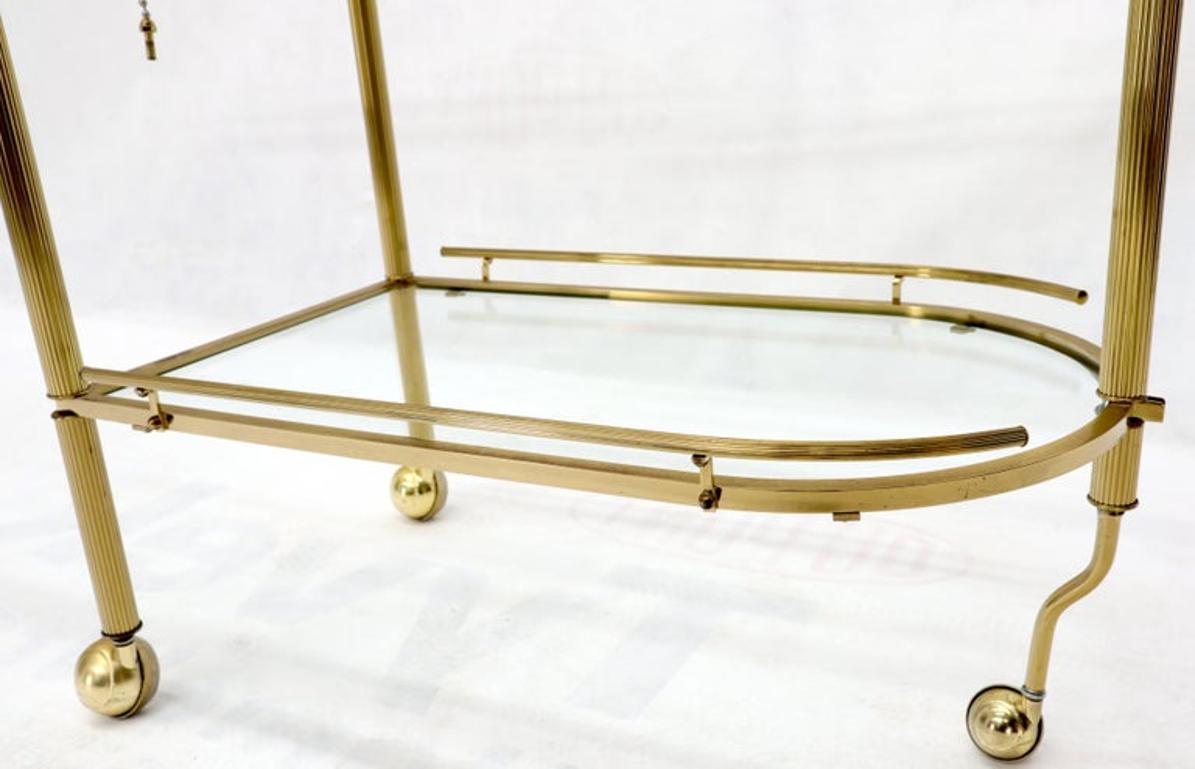 Half Oval Expandable Serving Cart Tray Table