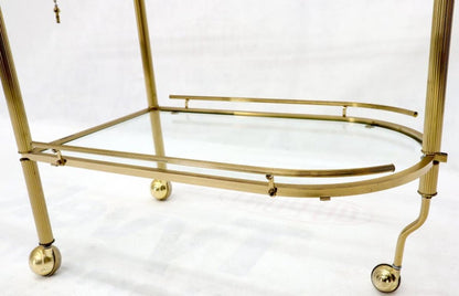 Half Oval Expandable Serving Cart Tray Table