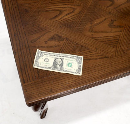 Henredon Cabriole Leg Parquet Flip Top Console to Dining Table