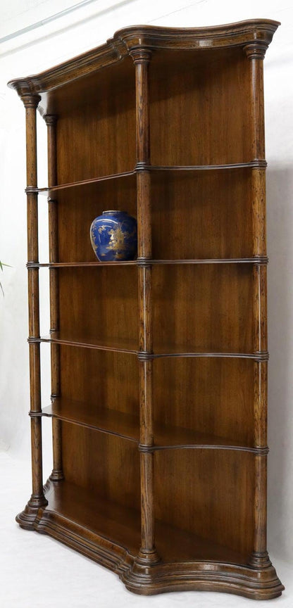 Large Oversize Figural Country French Style Open Bookcase with Spindles