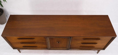 American Medium Light Walnut 9 Drawers 2 Door Compartment Long Dresser Mint