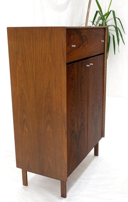 Danish Mid Century Modern Rosewood Two Door 9 Drawers Chest Dresser Credenza