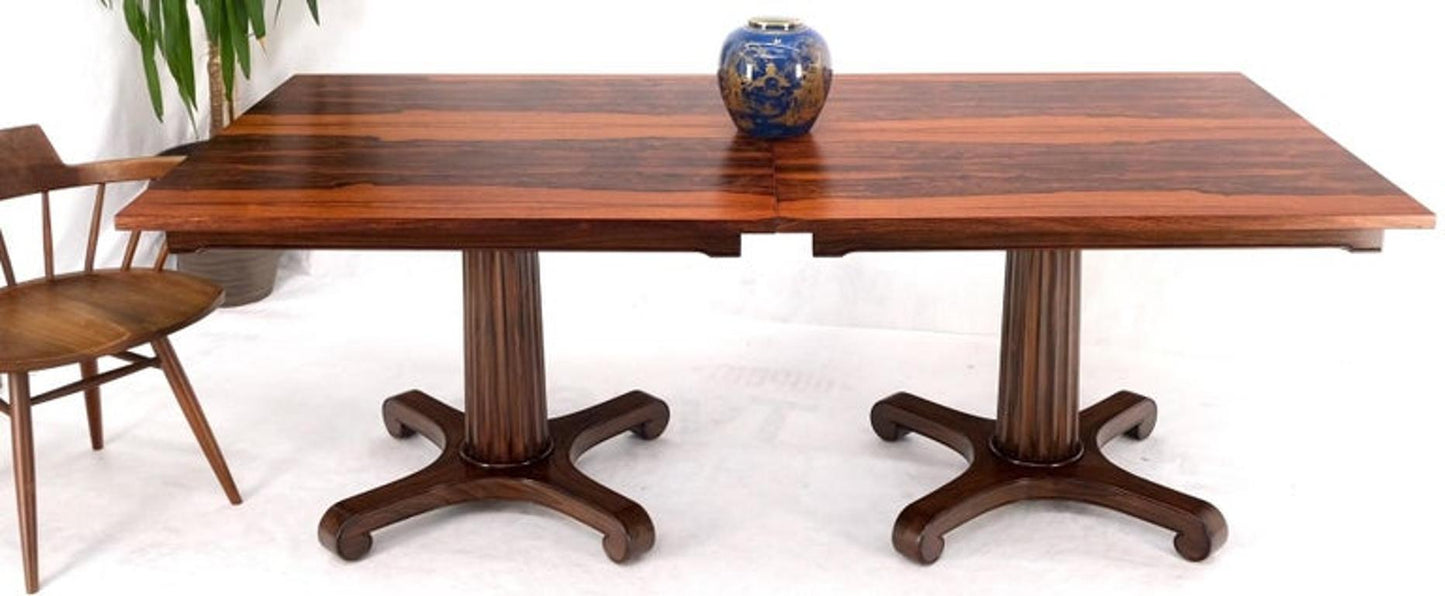 Two Part Rosewood Two Pedestals Dining Table Game Table Mint
