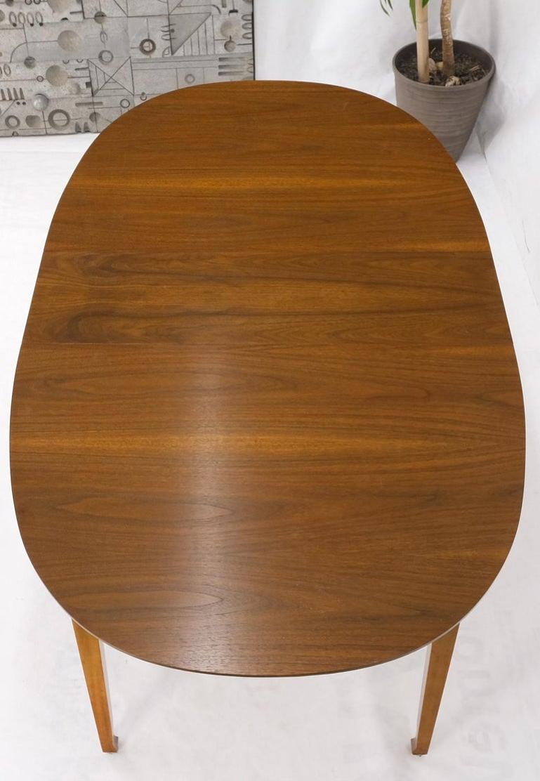 Oval Walnut Square Tapered Legs Mid Century Modern Dining Conference Table Mint