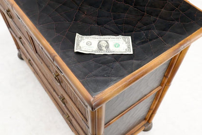 Rattan 7 Drawer Bachelor Chest of Drawers by Baker