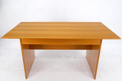 Danish Mid-Century Modern Convertible Fold Out Console Dining Table 1 Drawer