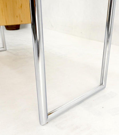 Founders Light Blonde Pecan Single Pedestal Desk Tubular Chrome Legs MINT!