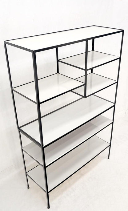 Frederick Weinberg Iron White Enamel Shelves Etagere Wall Unit