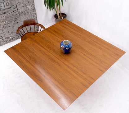 Large Modern Studio Square Walnut Pyramid Shape Base Dining Conference Table