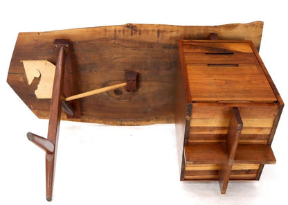 Conoid Cross Leg Desk in Walnut by George Nakashima Dated Documented, 1971