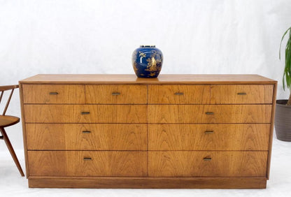 Campaign Style Mid Century Modern 10 Drawers Long Dresser Credenza Mint!