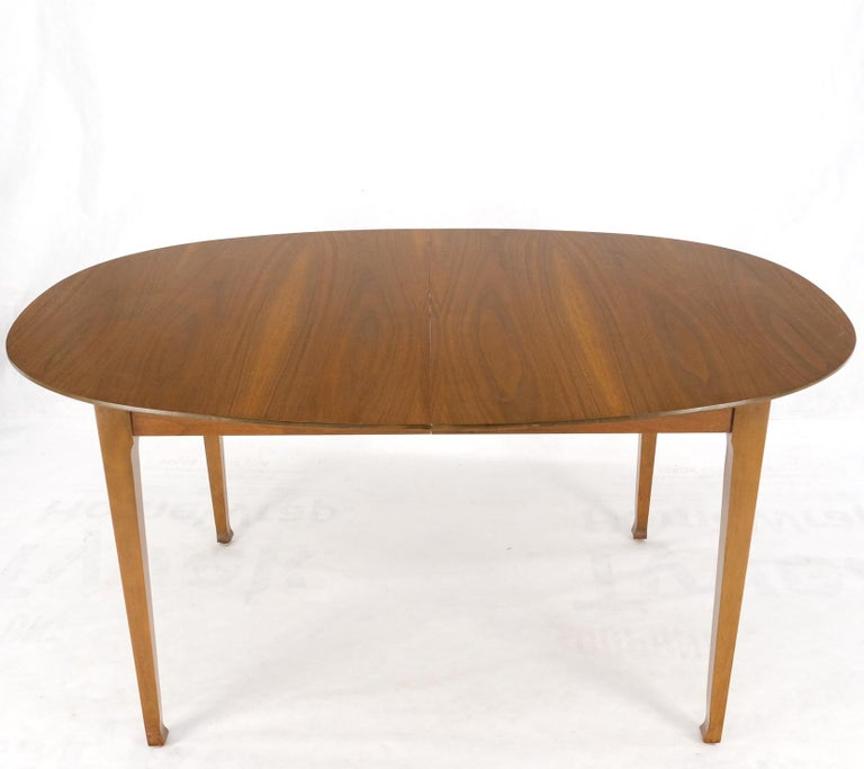 Oval Walnut Square Tapered Legs Mid Century Modern Dining Conference Table Mint