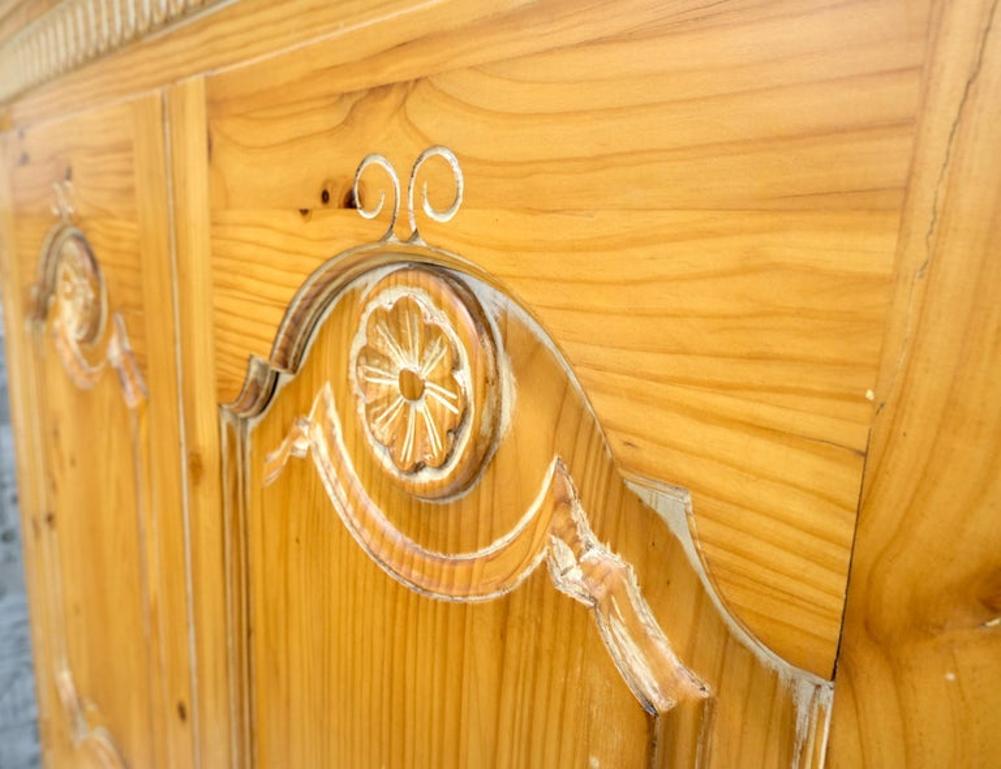 Country French Pine Wardrobe Storage Cabinet