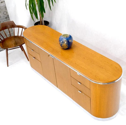 Mid Century Modern Long Rounded Sides Credenza by Thonet