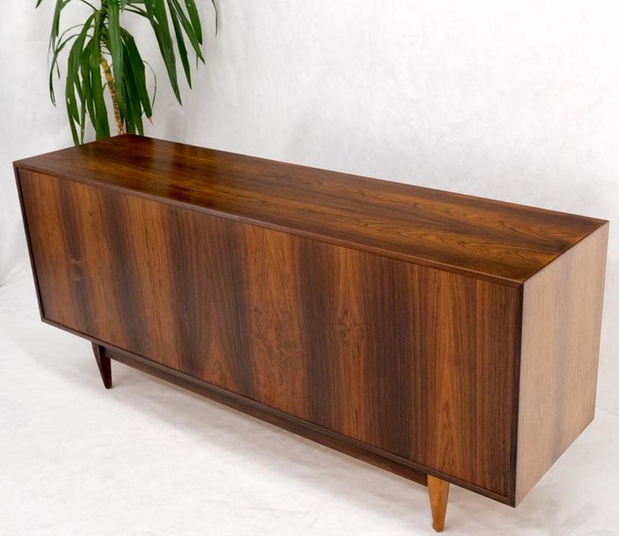 Danish Mid Century Modern Rosewood Tambour Doors Sideboard Credenza Falster