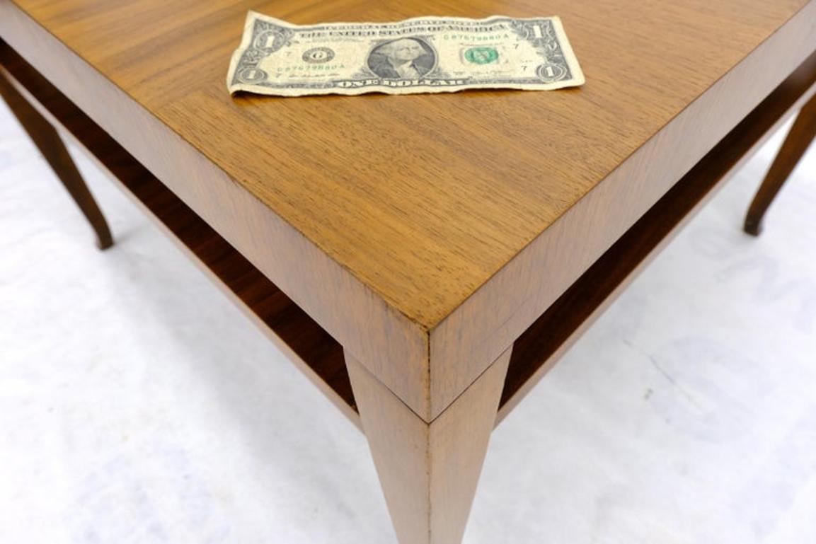 Gibbings for Widdicomb Square Two Tier Walnut End Center Coffee Table