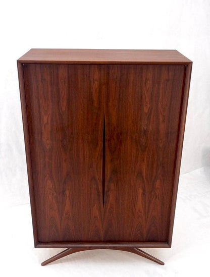 Vladimir Kagan Walnut Dresser Two Door Cabinet Chifforobe on Slayed Legs Mint!