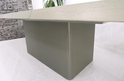 Oversize Pedestal Base Cloth Wrapped Dining Conference Table