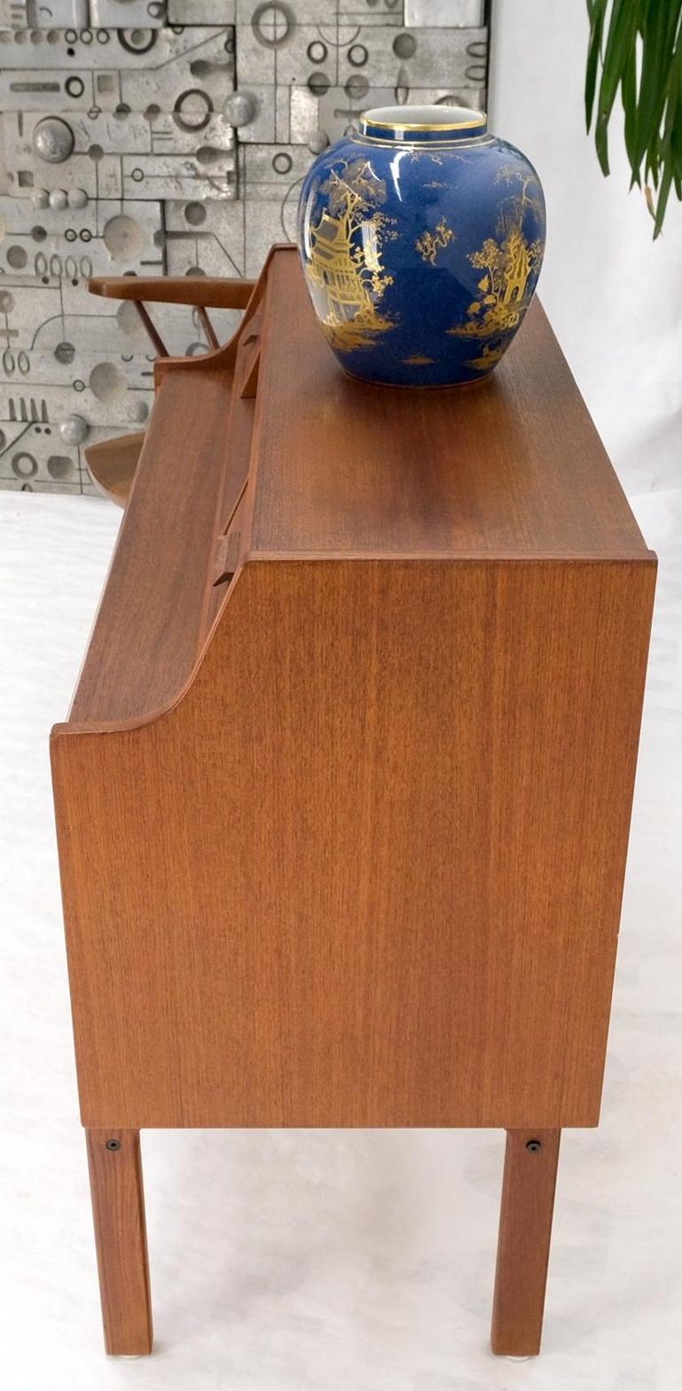 Danish Mid-Century Modern Teak Pull Out Secretary Desk Chest of Drawers Dresser