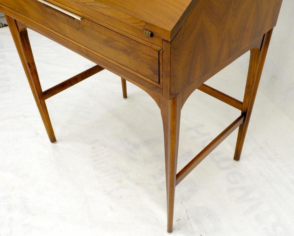 Mid-Century Modern Walnut tall Secretary Desk Bookcase