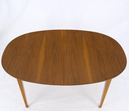 Oval Walnut Square Tapered Legs Mid Century Modern Dining Conference Table Mint