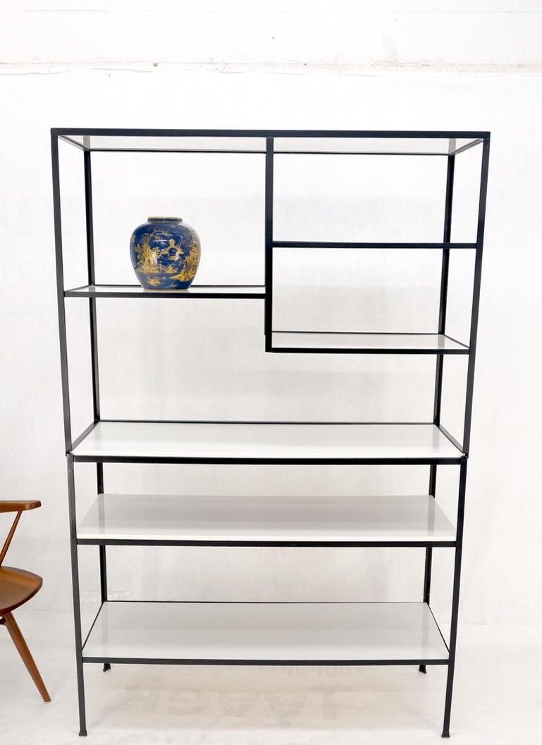 Frederick Weinberg Iron White Enamel Shelves Etagere Wall Unit