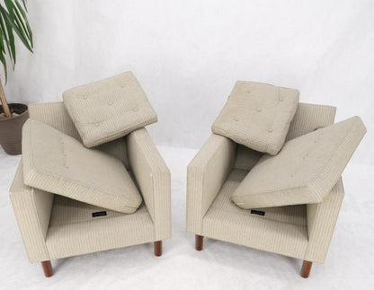 Pair of Ed Warley for Dunbar Deep Lounge Arm Club Chairs