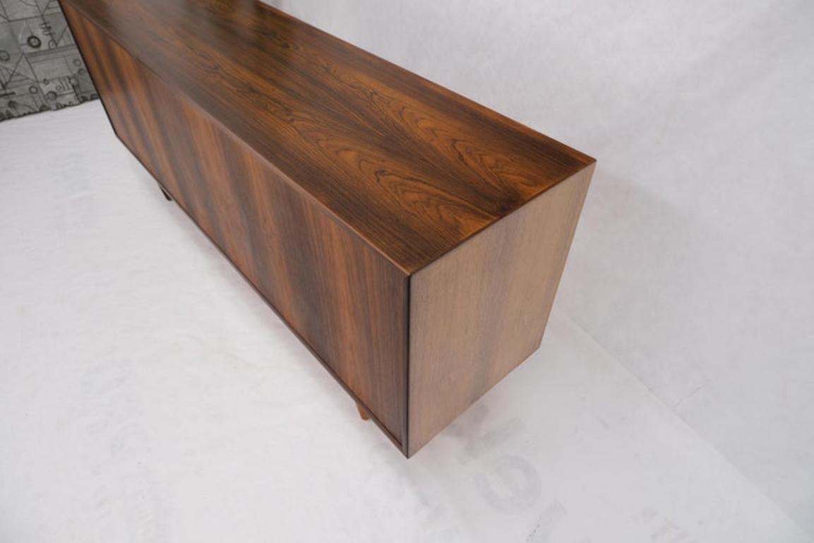 Danish Mid Century Modern Rosewood Tambour Doors Sideboard Credenza Falster