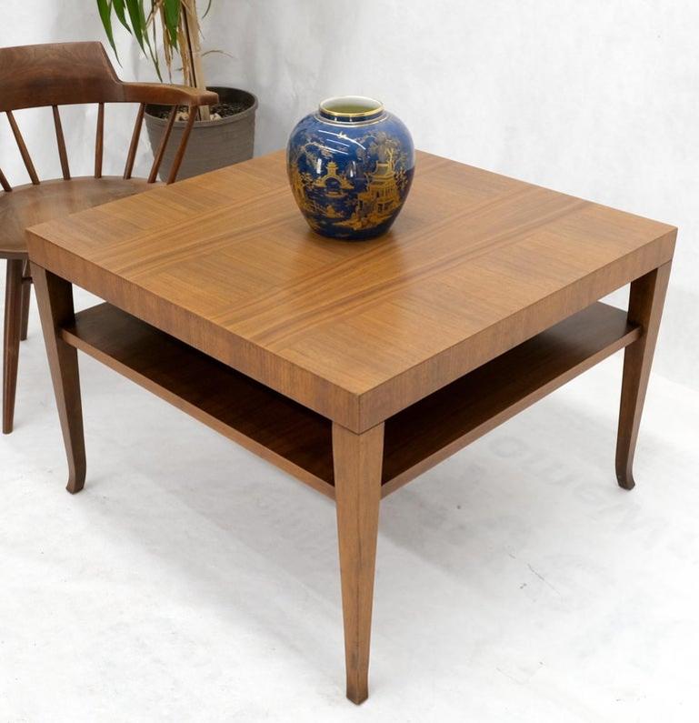 Gibbings for Widdicomb Square Two Tier Walnut End Center Coffee Table
