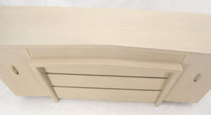 White Pickle Lacquer Finish Sculptural Dresser