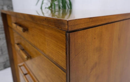 John Stuart Honey Amber Maple High Chest 6 Drawers Dresser Cabinet Wooden Pulls