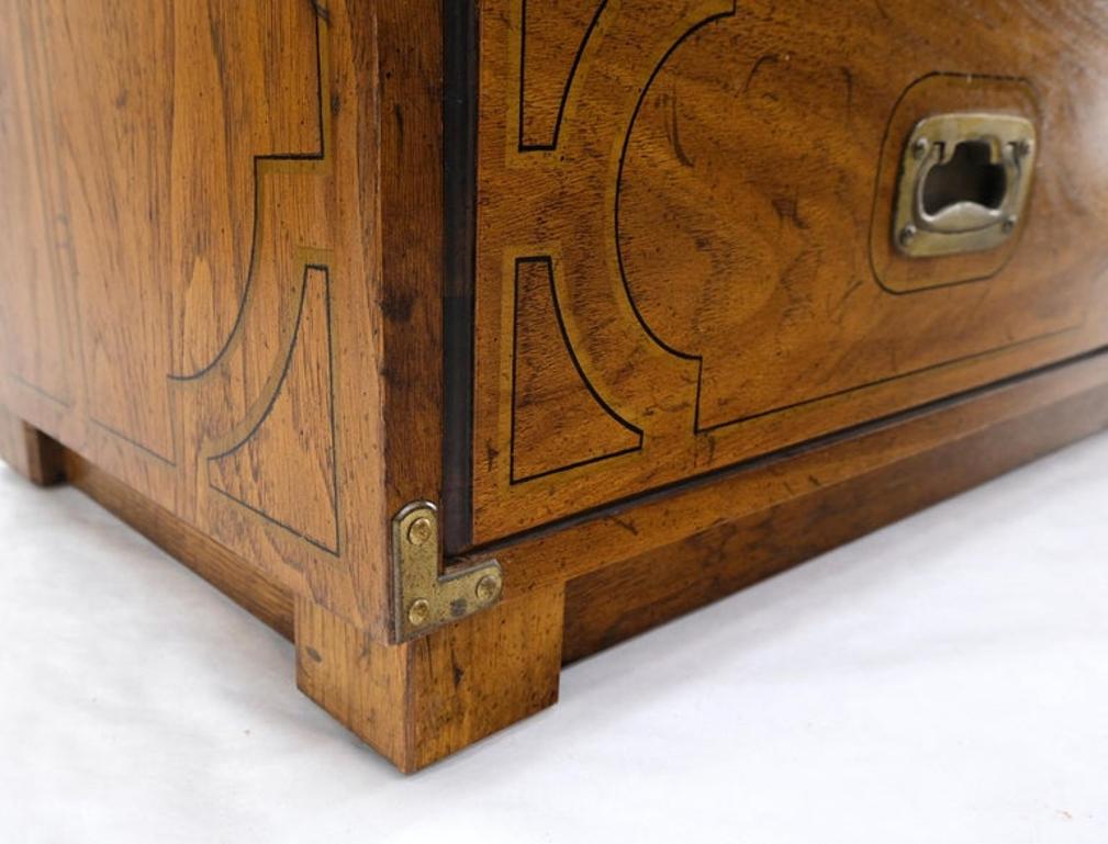 Campaign Style 9 Drawers Two Doors Compartment Paint Decorated Dresser Credenza
