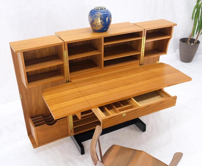 Danish Mid-Century Modern Teak Box Wooton Desk Table File Cabinet Organizer Mint