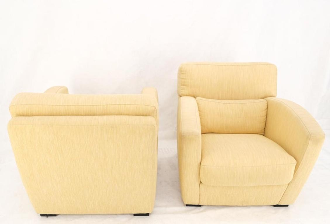 Pair of Vintage Roche Bobois Club Lounge Arm Chairs Mid Century Modern MINT!