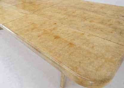 Goatskin Parchment Two Leaves Double Pedestal Dining Table Extension Board