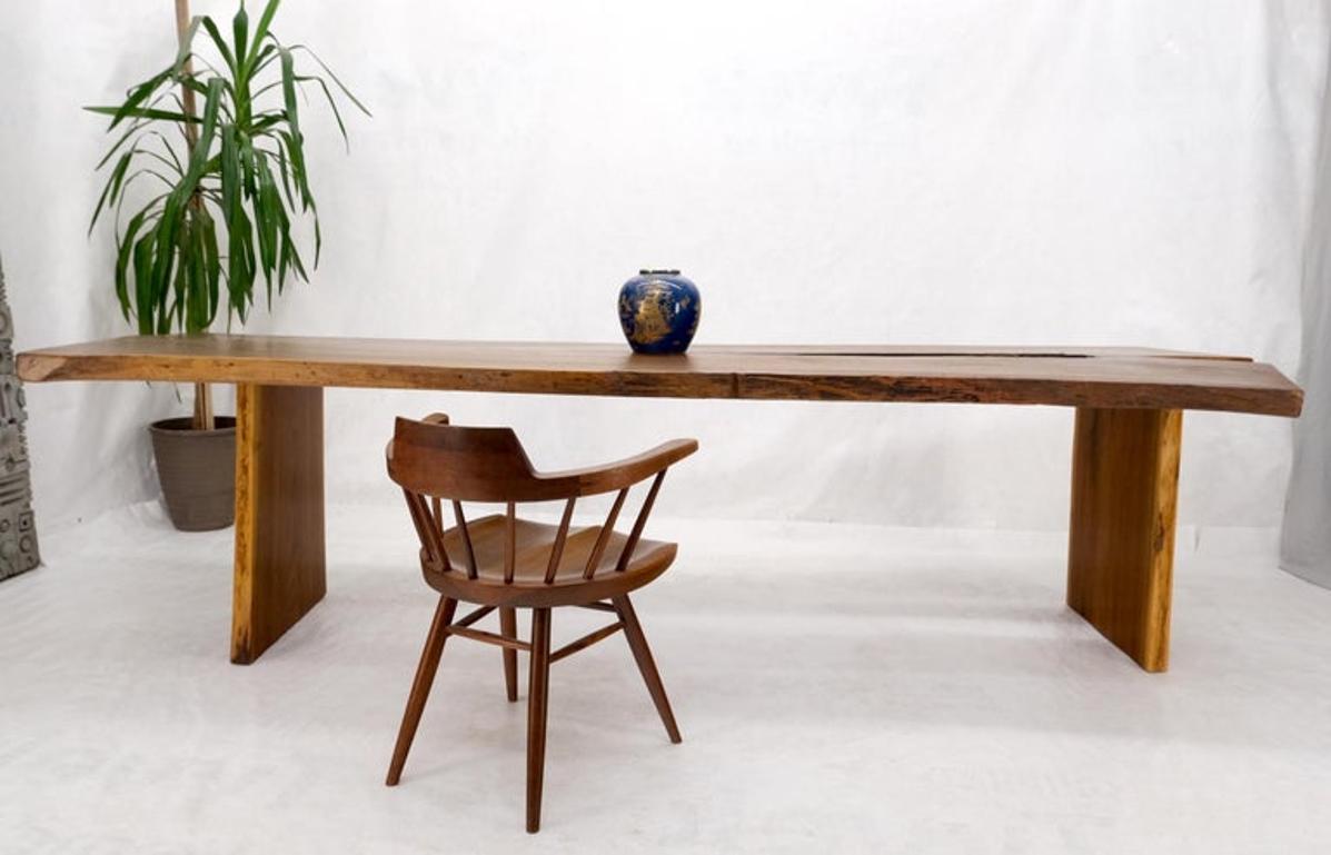 Oversize Live Edge Dining Farm Conference Solid Oiled Walnut Table