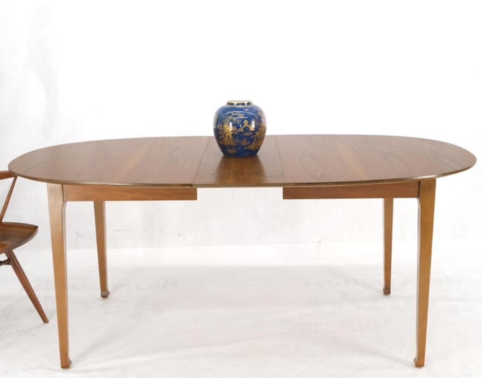 Oval Walnut Square Tapered Legs Mid Century Modern Dining Conference Table Mint