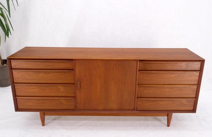 Danish Teak Mid-Century Modern 13 Drawers Long Credenza Dresser Sideboard MINT!