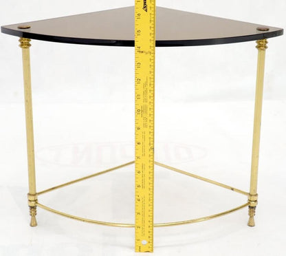 Circular Round Smoked Glass Brass Legs Nesting Coffee Table