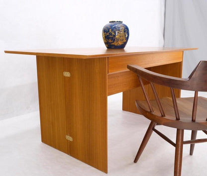 Danish Mid-Century Modern Convertible Fold Out Console Dining Table 1 Drawer