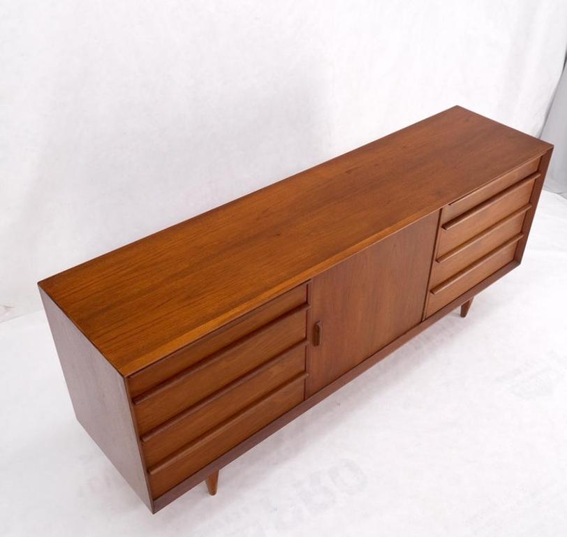 Danish Teak Mid-Century Modern 13 Drawers Long Credenza Dresser Sideboard MINT!