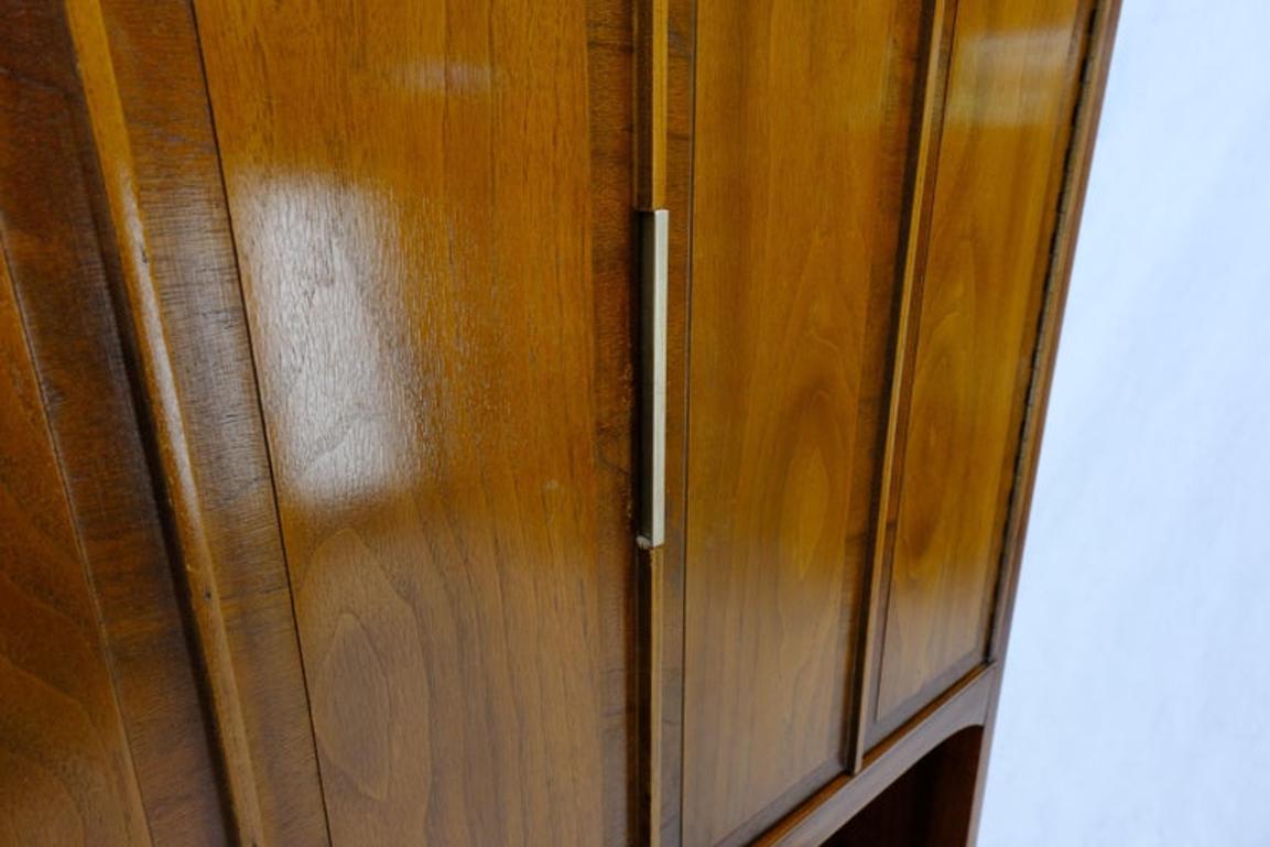 Mid-Century Modern Walnut tall Secretary Desk Bookcase