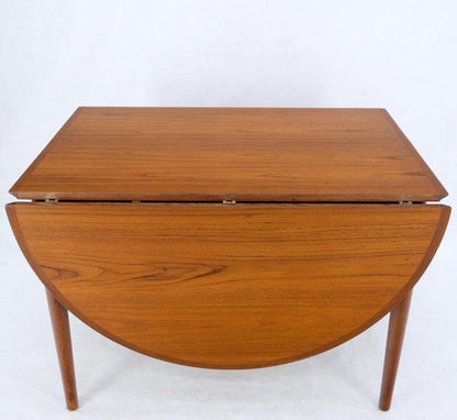 Danish Mid Century Modern Teak Drop Leaf Dining Table w/ 2 Leaves Boards MINT