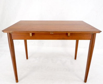 Danish Mid Century Modern Teak Drop Leaf Dining Table w/ 2 Leaves Boards MINT