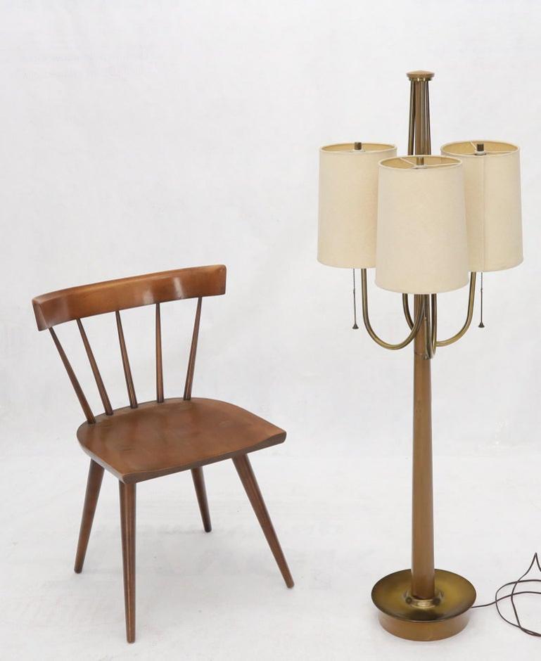 Large Mid-Century Modern Three arms Table or Floor Lamp with Cylinder Shades