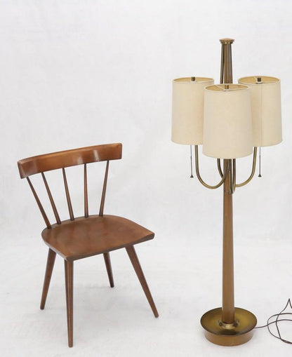 Large Mid-Century Modern Three arms Table or Floor Lamp with Cylinder Shades