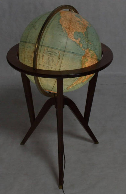 Ed Wormley of Dunbar Mid-Century Modern Illuminated Globe Light Fixture