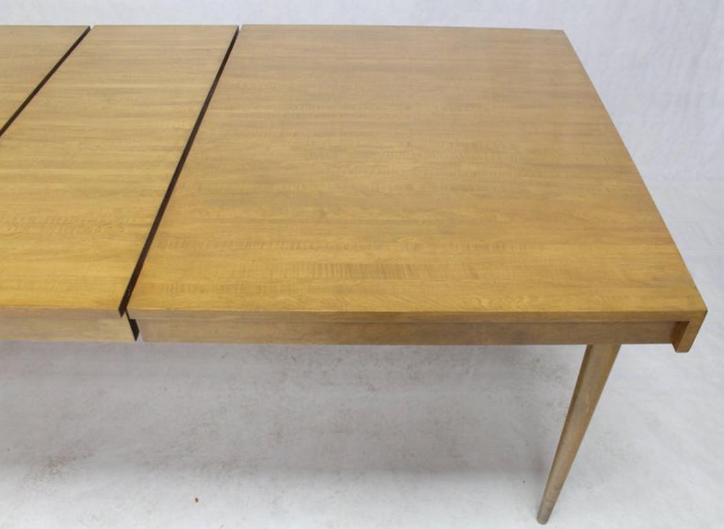 Swedish Blond Birch Dining Table w/ Two Extension Boards Leafs