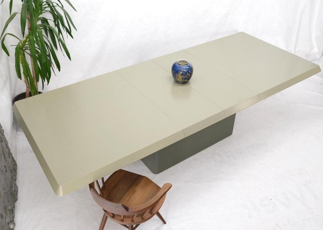 Oversize Pedestal Base Cloth Wrapped Dining Conference Table